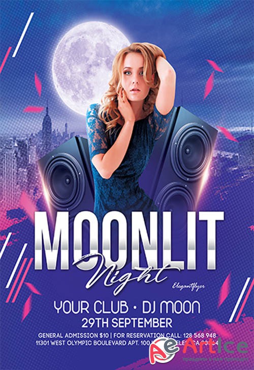 Moonlit Night V2709 2019 Premium PSD Flyer Template