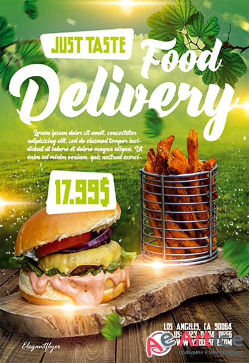 Food Delivery V2709 2019 Premium PSD Flyer Template
