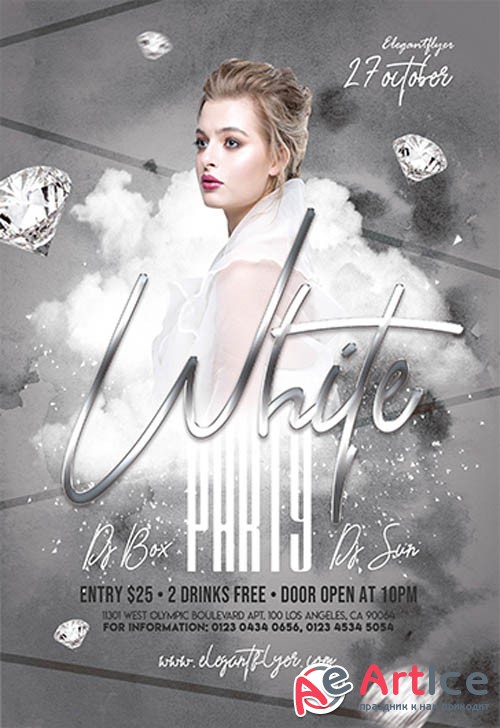 White Party V0310 2019 Premium PSD Flyer Template