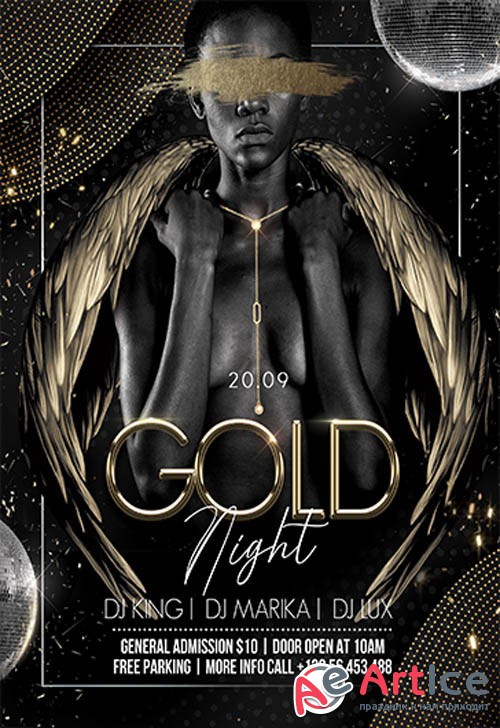 Gold Night V0310 2019 Premium PSD Flyer Template