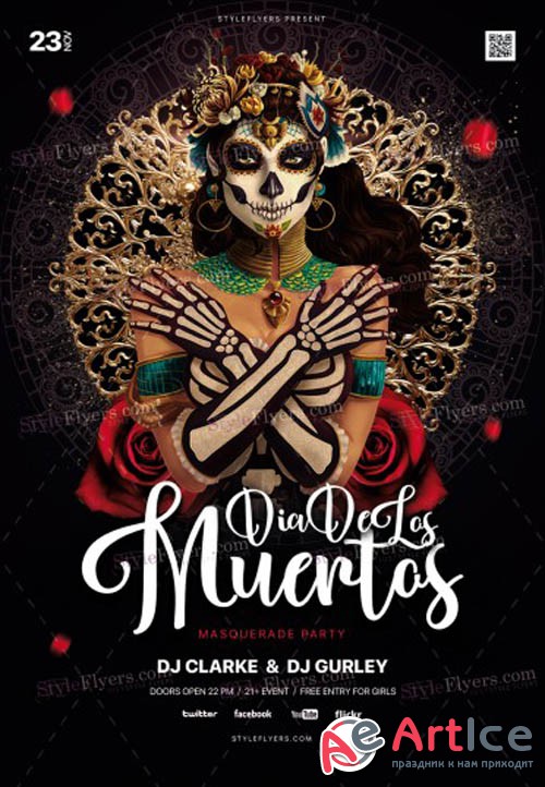 Dia De Los Muertos V2909 2019 PSD Flyer Template