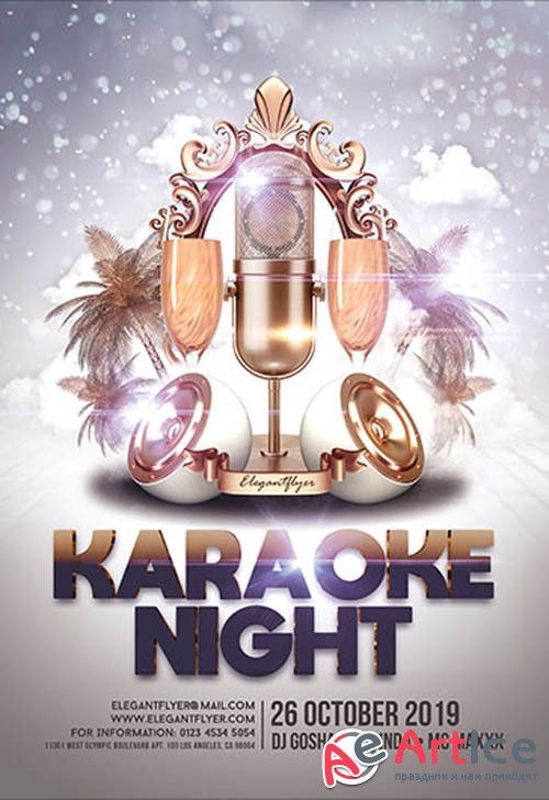 Karaoke Night V0910 2019 PSD Flyer Template