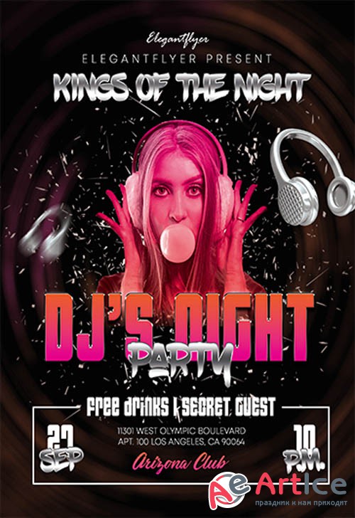 DJs Night V0910 2019 Premium PSD Flyer Template