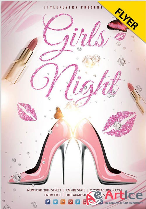 Girls Night V0910 2019 PSD Flyer Template