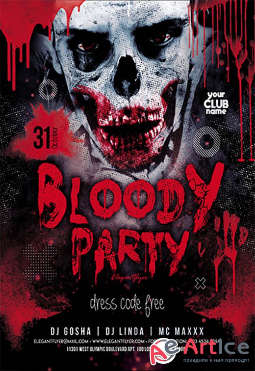 Bloody Party V0910 2019 Premium PSD Flyer Template