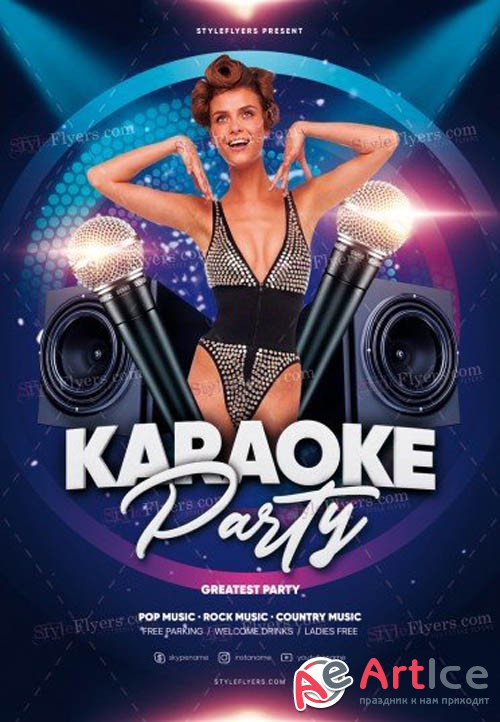 Karaoke V1810 2019 PSD Flyer Template