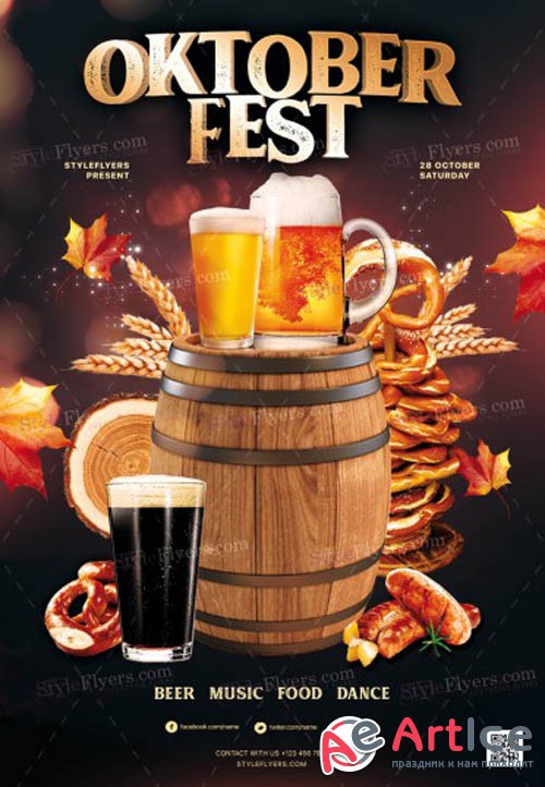 Oktoberfest V2909 2019 PSD Flyer Template