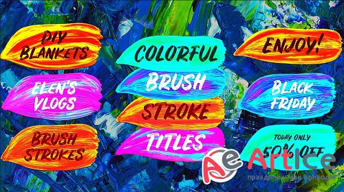 Colorful Brush Strokes 303243 - After Effects Templates
