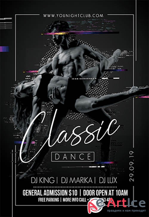 Classic Dance V3110 2019 Premium PSD Flyer Template