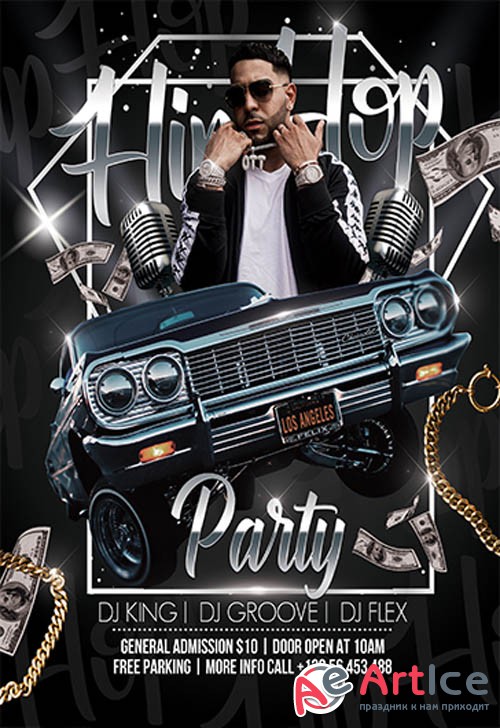 Hip Hop Party V0911 2019 Premium PSD Flyer Template
