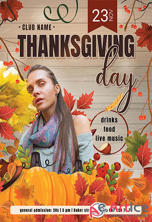 Thanksgiving Day V0511 2019 Premium PSD Flyer Template