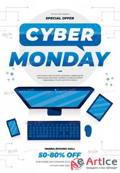 Cyber Monday V0911 2019 PSD Flyer Template