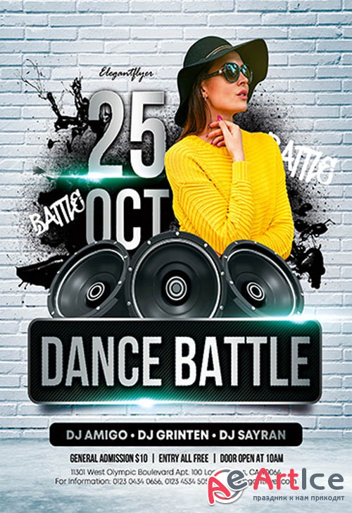Dance Battle V0911 2019 Premium PSD Flyer Template