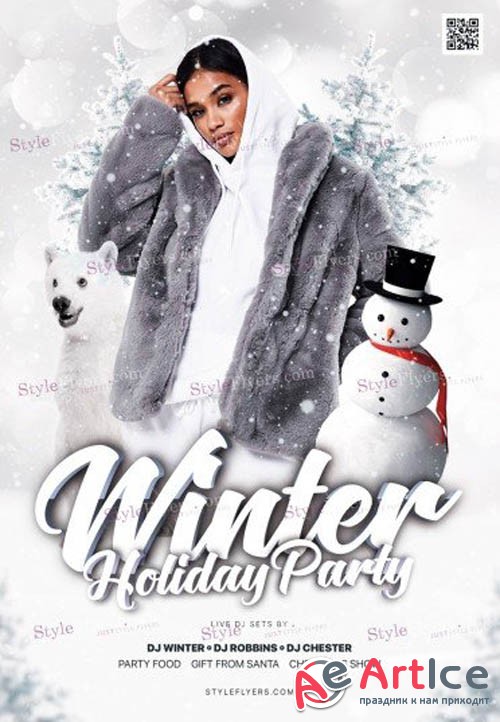 Winter Holiday V0911 2019 Party PSD Flyer