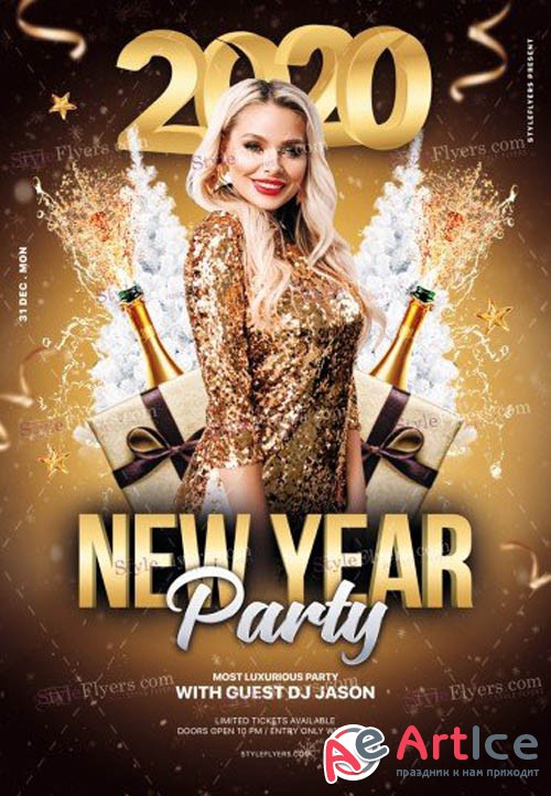 2020 New Year Party V1711 2019 PSD Flyer Template