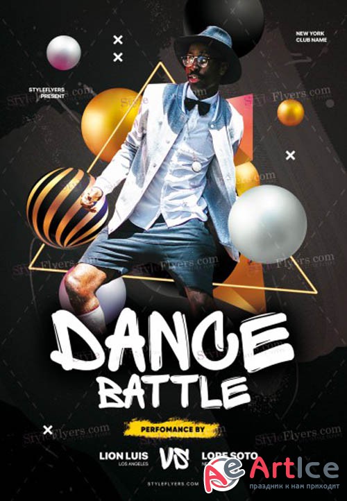 Dance Battle V1711 2019 PSD Flyer Template