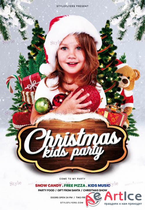 Christmas Kids Party V1711 2019 PSD Flyer Template