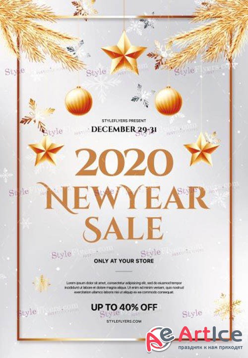 2020 New Year Sale V2811 2019 PSD Flyer Template