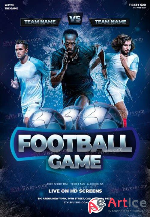 Football Game V0212 2019 PSD Flyer Template