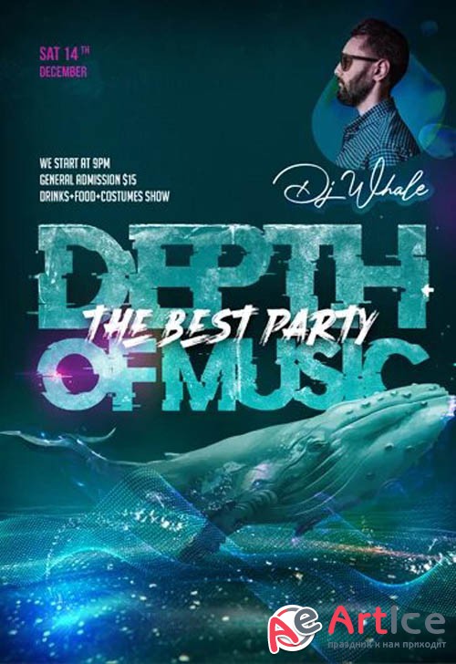 Depth of Music Party V0301 2020 Premium PSD Flyer Template