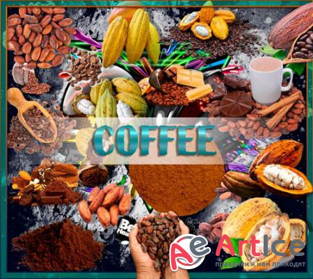 Растровые клипарты - Какао и какао бобы