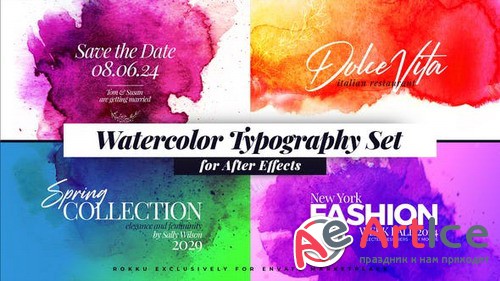 Watercolor Inks Typography 24177118 - Project for After Effects (Videohive)