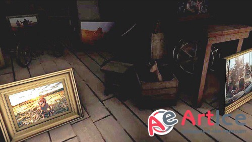 Forgotten Art Frames In An Old Attic 853871 - Project for After Effects