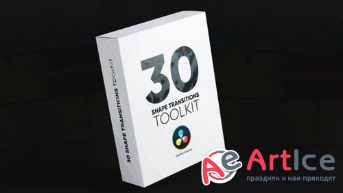 30 Shape Transitions Toolkit 30293199 - DaVinci Resolve Project (Videohive)