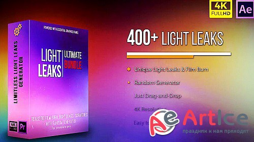 4K Ultimate Light Leaks Bundle 15064332 - Project for After Effects